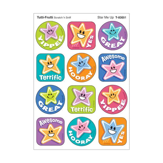 TREND Enterprises® Star Me Up, Tutti-Frutti Scent Scratch 'n Sniff Stinky Stickers®, 6 Packs of 48